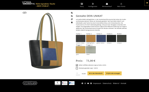 VOWAbag: a portal for selling bags configurated and made in Vogtland|www.vowabag.de